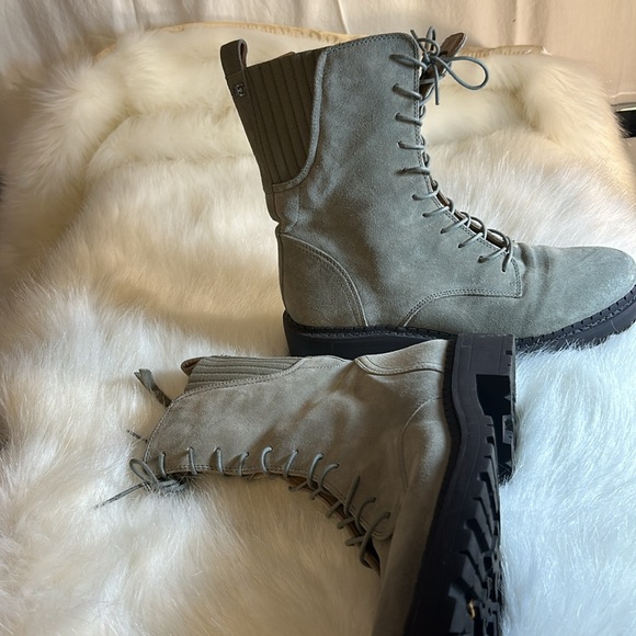 Sam Edelman Suede lace up/zip up motto Boots 8.5 - Picture 9 of 9